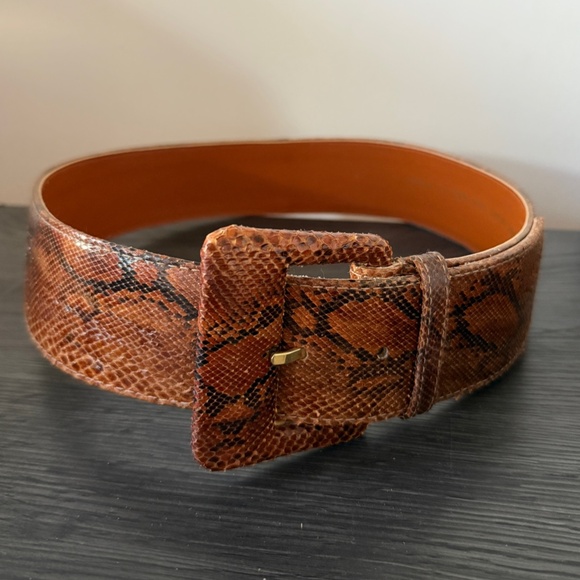 Rare Genuine Snake Skin Leather Waist Belt main image 5